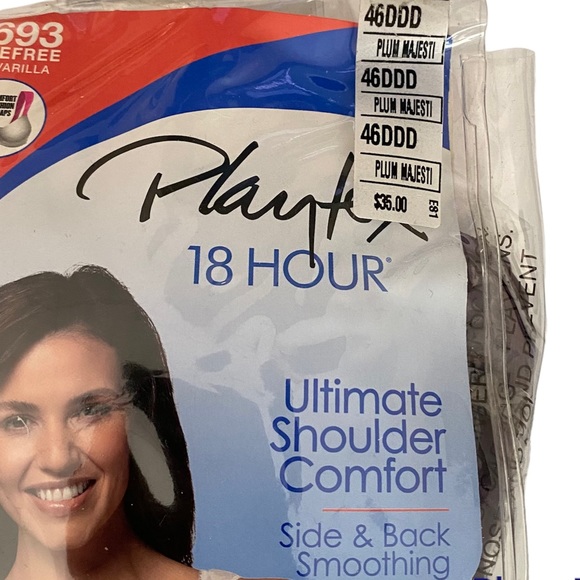Playtex 18 Hour Ultimate Shoulder Comfort Side and Back Smoothing Size 46DDD - Picture 3 of 6